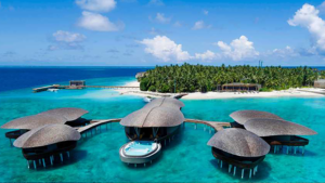 The St. Regis Maldives Vommuli Resort. The World Travel Awards named the property, "Indian Ocean's Leading Luxury Resort."